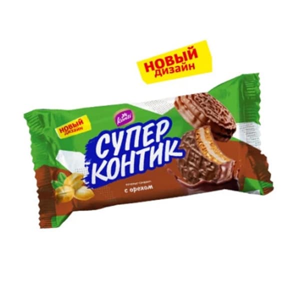 Печенье-сендвич Супер-Контик с орехом, 100г