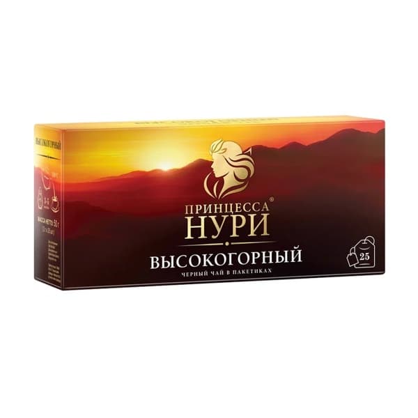 Чай черный в пакетиках (2гx25п) высокогорный Принцесса НУРИ