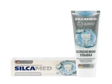 Зубная паста Белоснежная улыбка SILCAMED, 110 г