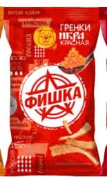 Гренки со вкусом икры красной фишка 120гр