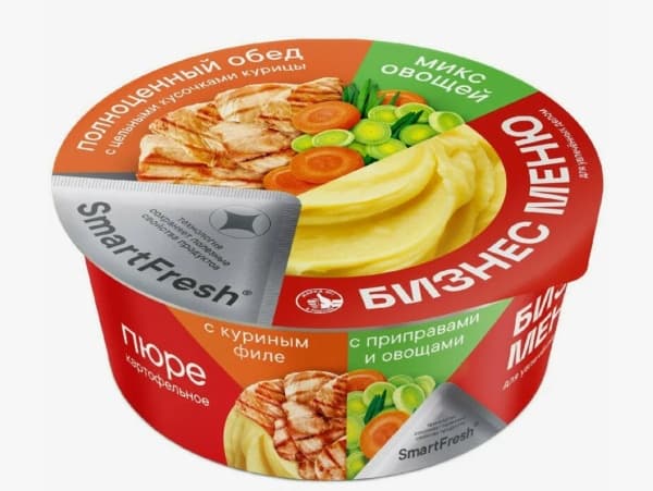 Пюре картофельное курица и овощи БИЗНЕС МЕНЮ, 110г