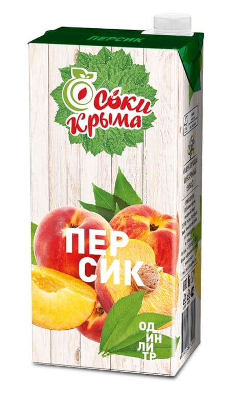 Сок персиковый для детского питания СОКИ КРЫМА, 1л 