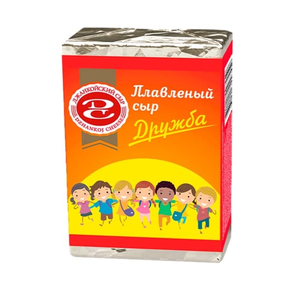 Сыр плавленый Дружба 55% Джанкойский сыр 90г брикет