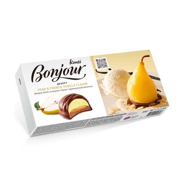 Десерт Бонжур вкус груши с французской ванилью, 232г
