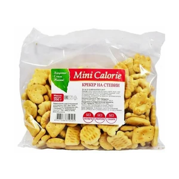Крекер на стевии Mini Calorie, 200г