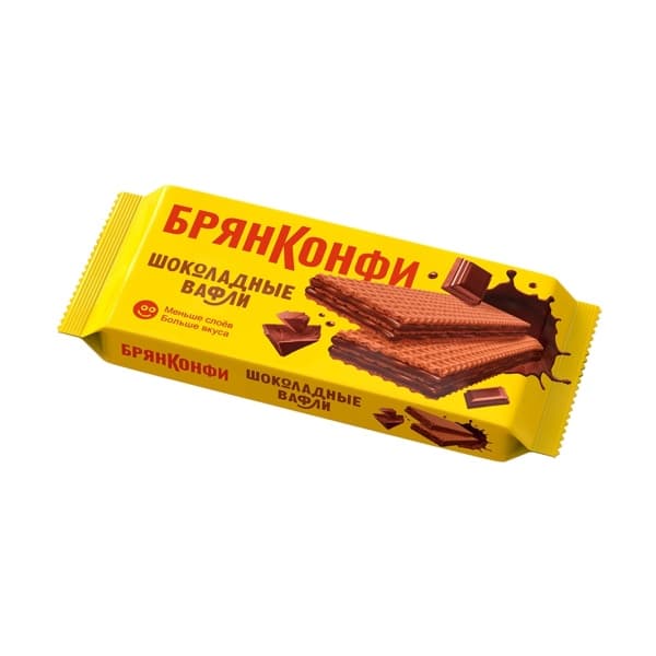 Вафли шоколадные тонкие Брянконфи 190г