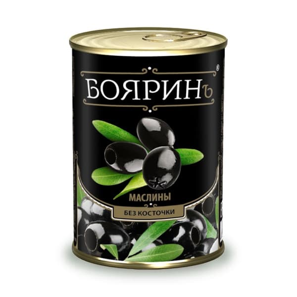 Маслины без косточки Бояринъ, 300 мл ж/б 