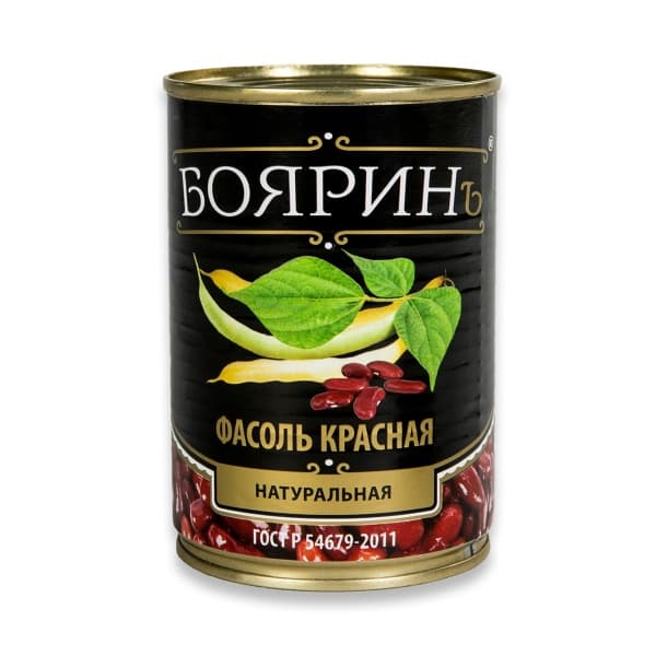 Фасоль красная натуральная Бояринъ, 425мл ж/б 