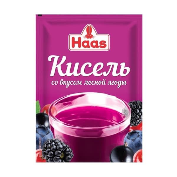 Кисель Лесная Ягода Хаас 75г 