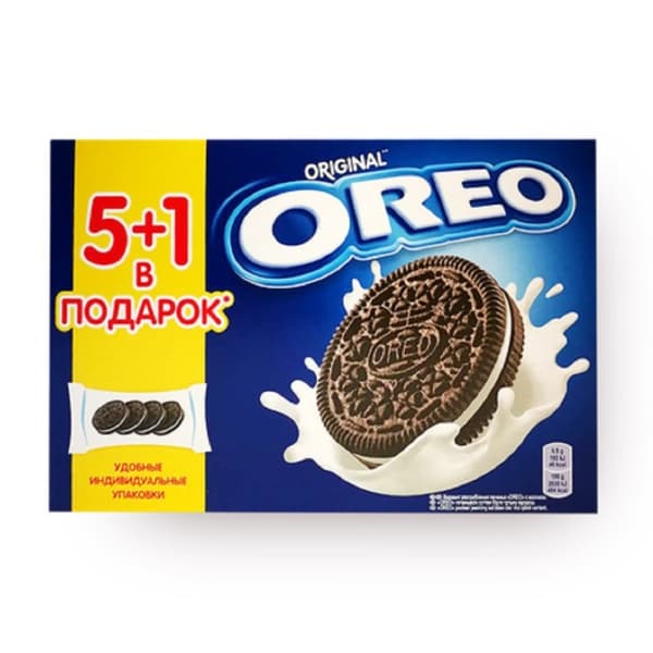 Печенье с какао и начинкой с ванильным вкусом OREO 228г