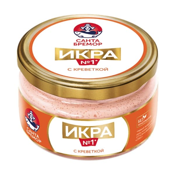Икра №1 с креветкой Санта Бремор 180гр