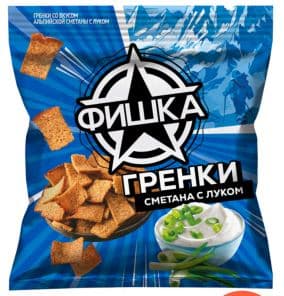 Гренки со вкусом альпийской сметаны с луком фишка 40гр