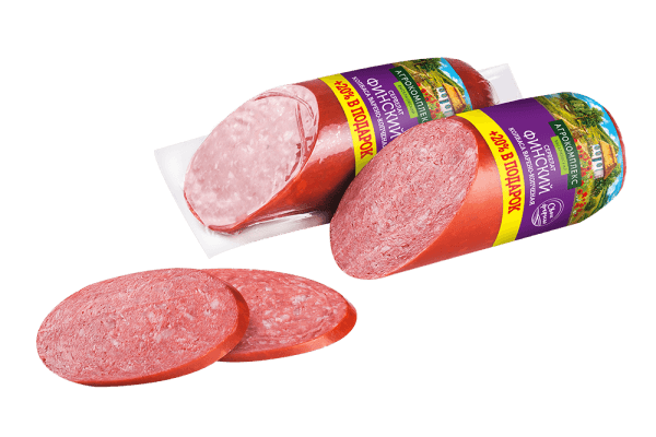 Колбаса варено-копченая Сервелат финский Агрокомплекс 0,3 кг 