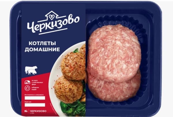 Котлеты домашние свинина-говядина охлажденные Черкизово, 400гр