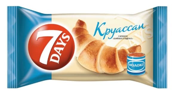 Круассан миди с кремом варёная сгущёнка 7DAYS, 65гр