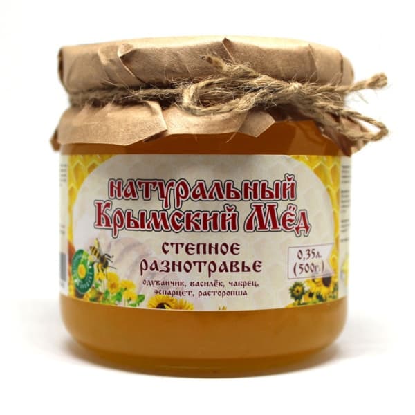 Мёд из цветков степных трав Крымский 500гр