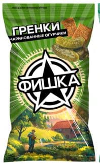 Гренки со вкусом маринованных  огурчиков фишка 120гр