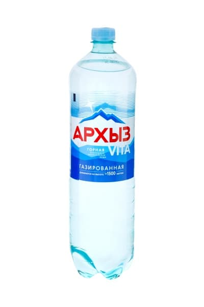Вода минеральная природная столовая питьевая газированная Архыз Vita 1,5 л пэт