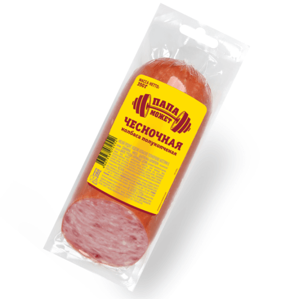 Колбаса чесночная Папа Может, 350гр 