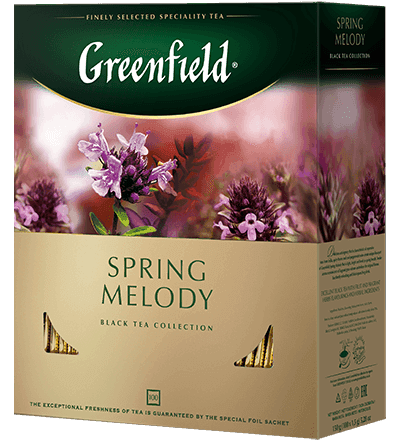 Чай черный в пакетиках (1,5гх100п) ГРИНФИЛД Spring Melody
