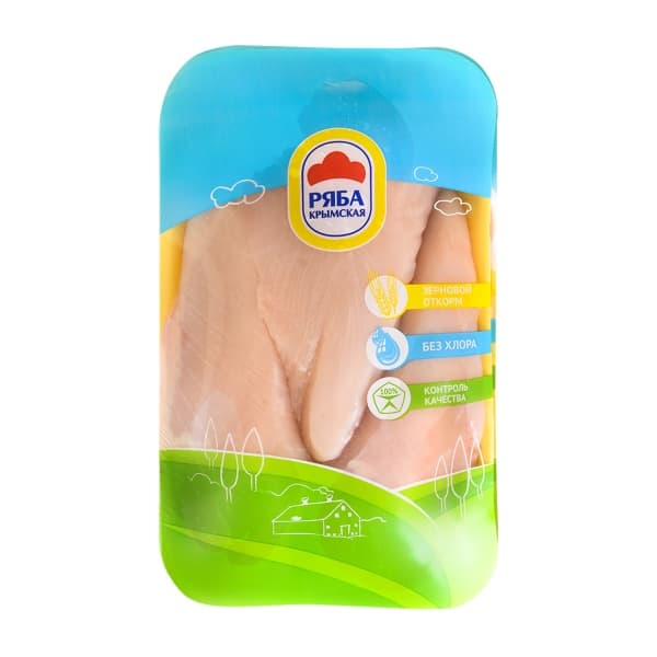 Филе тушки цыплят-бройлеров охлажденное Ряба Крымская, вес лоток