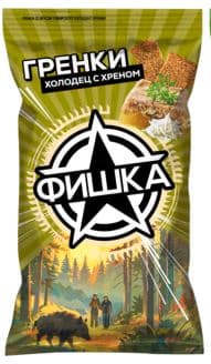 Гренки со вкусом Сибирского холодца с хреном фишка 120гр