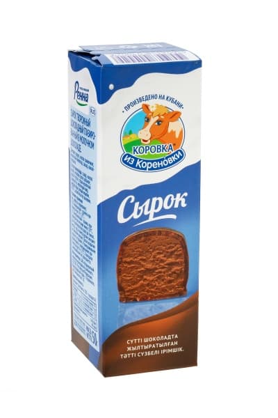 Сырок творожный шоколадный в молочно-шоколадной глазури 23% Коровка из Кореновки, 50 г