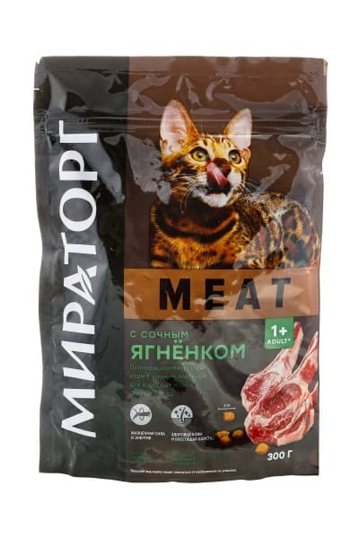Сухой корм для кошек с ягненком WINNER MEAT Мираторг, 300 г