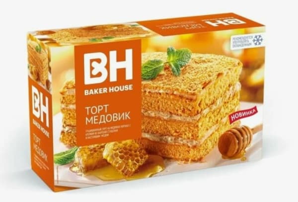 Торт бисквитный Медовик Baker House, 350г