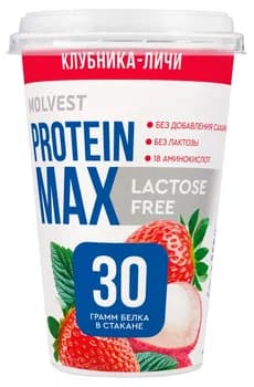 Protein max со вкусом клубника-личи Molvest, 240г стакан