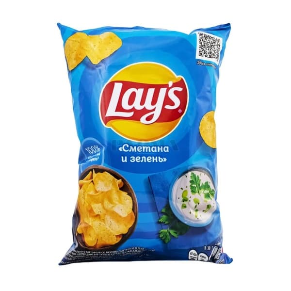 Чипсы картофельные Lays Сметана Зелень 70г