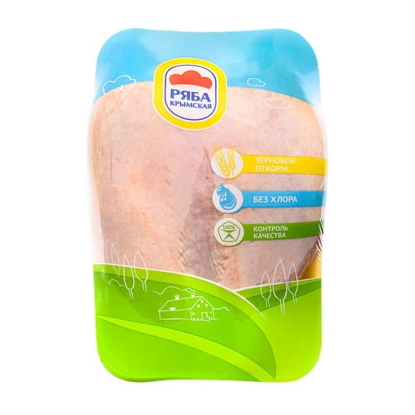 Грудка цыплят-бройлеров охлажденная Ряба Крымская, вес лоток