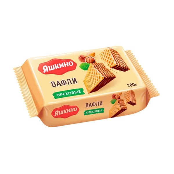 Вафли ореховые Яшкино, 200г