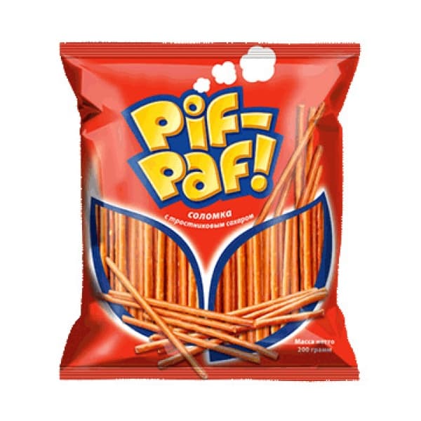 Соломка с тростниковым сахаром Pif-Paf, 200г