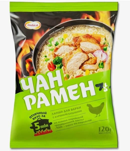 Лапша Доширак Чан Рамен с куриным бульоном, 120г