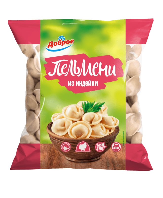 Пельмени с индейкой Доброе, 800гр