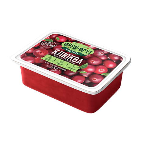 Клюква перетертая с сахаром замороженная Фреш-Фрут, 350г