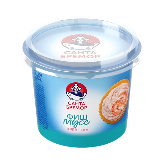Паста из тресковых рыб Фиш-мусс с кальмаром и креветкой Санта Бремор 140гр
