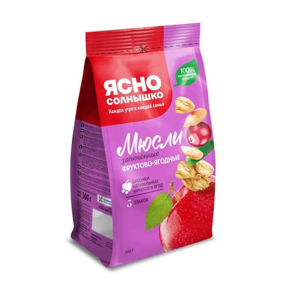 Мюсли фруктово-ягодные Ясно Солнышко 300гр