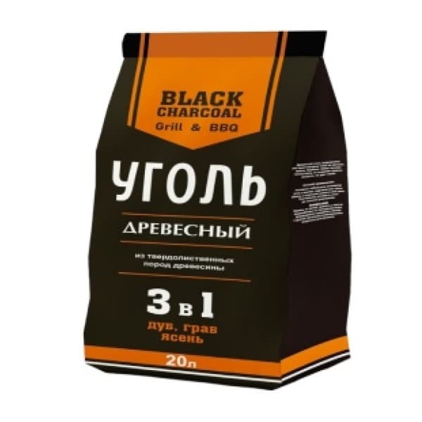 Уголь древесный GRILL 20л