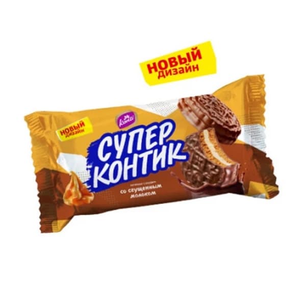 Печенье-сендвич Супер-Контик со сгущенным молоком, 100г
