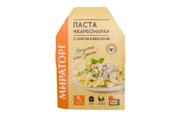 Паста Карбонара с сыром и беконом Мираторг, 260 г