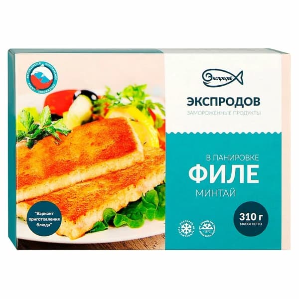 Филе минтая в панировке Экспродов, 300гр