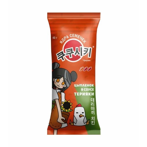Ядра семечек со вкусом цыпленка в соусе Терияки Кукусики 40гр