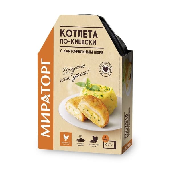 Котлета по-киевски с картофельным пюре Мираторг, 260 г