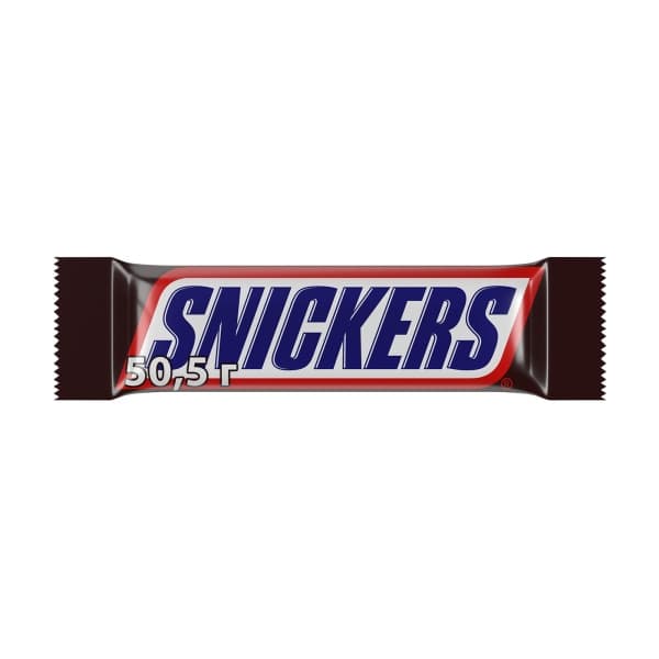 Батончик шоколадный Snickers 50,5г