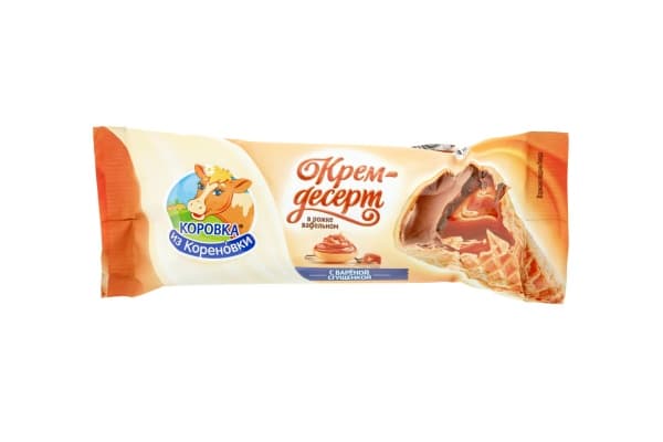 Крем-десерт сливочный с вареной сгущенкой в вафельном рожке 25% Коровка из Кореновки, 40 г