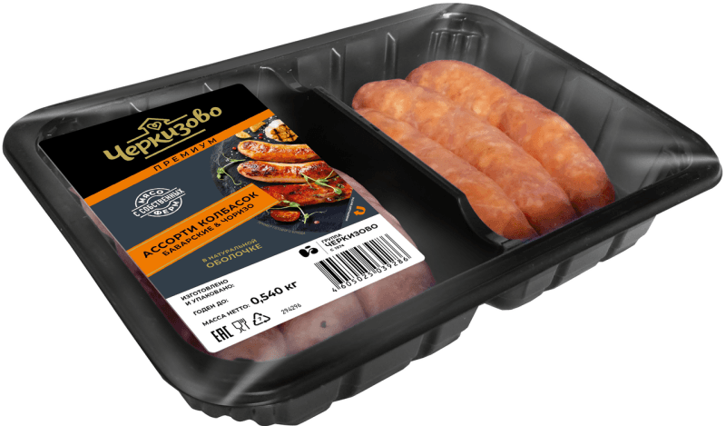 Колбаски ассорти Баварские и Чоризо охлажденные Черкизово, 540гр