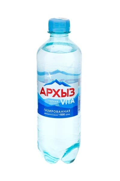 Вода минеральная природная столовая питьевая газированная Архыз Vita 0,5 л пэт