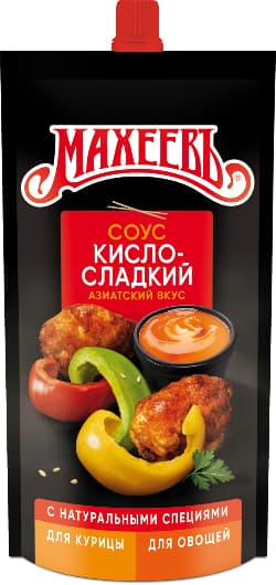 Соус деликатесный кисло-сладкий  МАХЕЕВЪ, 230гр д/п